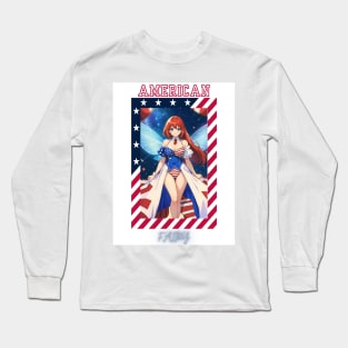 Patriotic Sky Fairy Long Sleeve T-Shirt